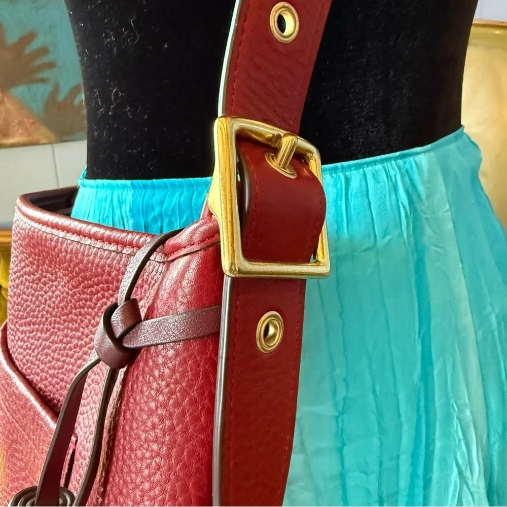 Coach Legacy Hobo Red Pebble Shoulder Bag E1381-25678